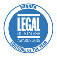 Winner of Legal Business Awards Boutique Law Firm of the Year 2015