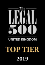 Legal 500 UK Top Tier 2019 Award
