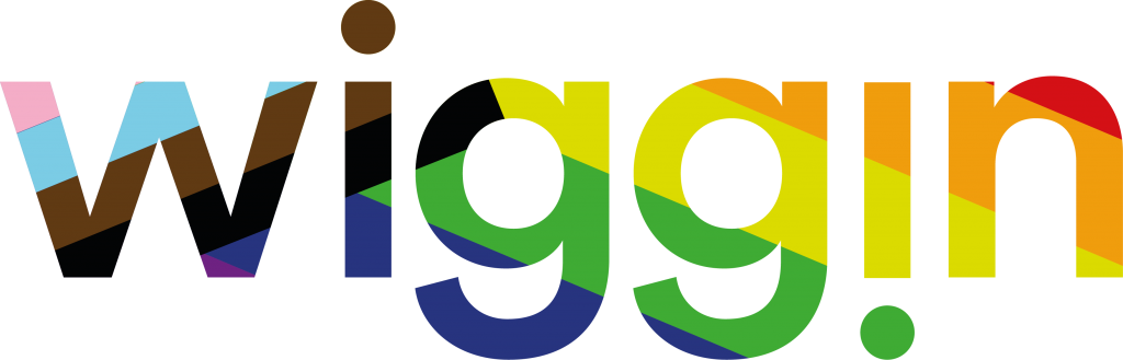 Wiggin Pride Inclusive Flag Logo